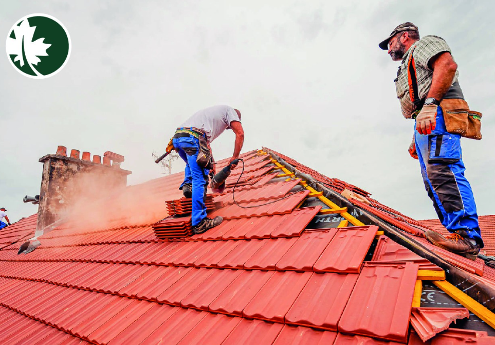 Réfection toiture en tuiles rouges